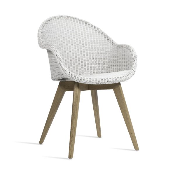 Avril Highback Dining Chair with Wood Base For Cheap