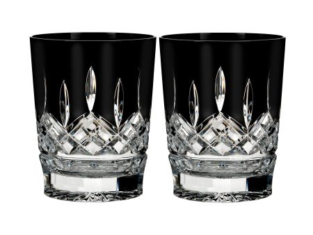 Lismore Black Whiskey Glasses (Set of 2) Online