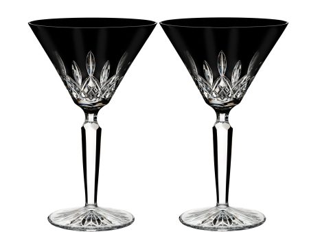 Lismore Black Martini Glasses (Set of 2) Online now