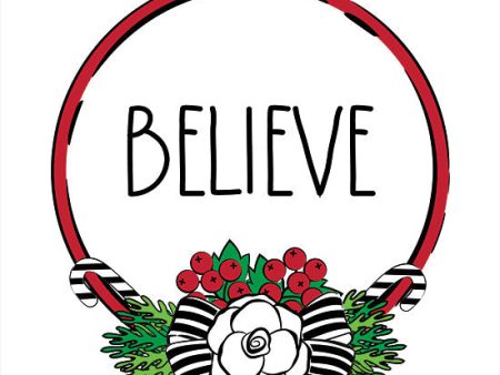 PAV309 - Believe Wreath - 12x12 For Cheap