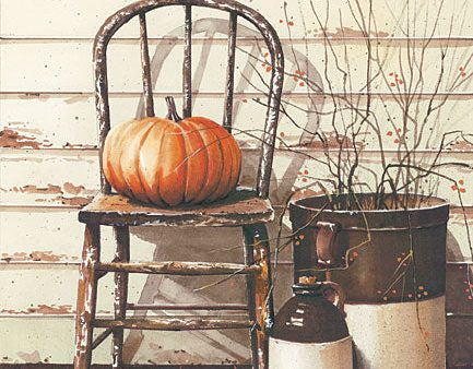 JR347 - Pumpkin & Chair - 12x16 Discount